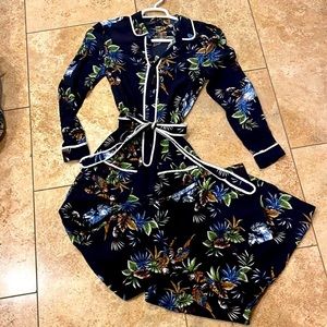 Zara Tropical Print Jumpsuit